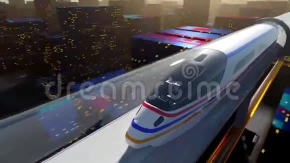 高速客运列车在玻璃隧道中行驶视频的预览图