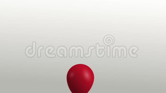 黑色和红色气球飞行高清动画视频的预览图