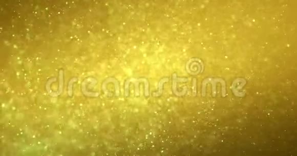圣诞节的数字闪光闪耀着金色背景上流动的金色粒子就像喝香槟泡泡运动视频的预览图