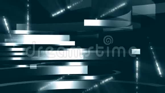 三维空间中旋转的金属环视频的预览图
