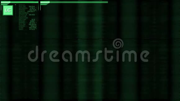 深绿色未来主义界面数字屏幕HUD视频的预览图