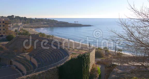 塔拉戈纳和地中海沿岸4k西班牙视频的预览图
