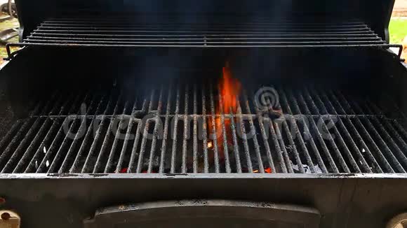 烧烤烧烤和发光的煤你可以看到更多的烧烤烤食物火视频的预览图
