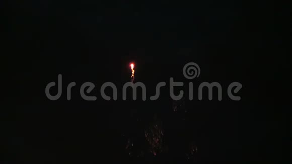 在夜空中用烟火庆祝新年前夜视频的预览图