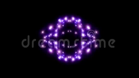 对称紫星爆炸闪光循环动画艺术背景新质量自然照明灯射线视频的预览图