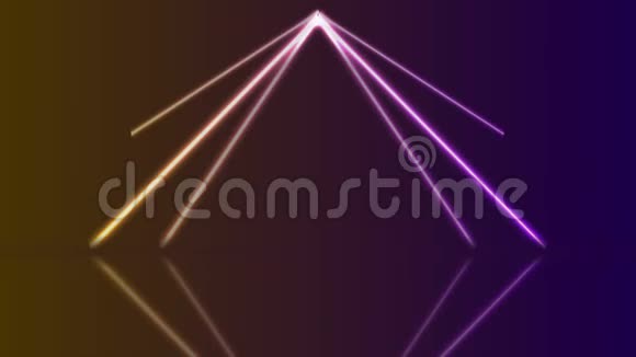 橙色紫外线氖激光线视频动画视频的预览图