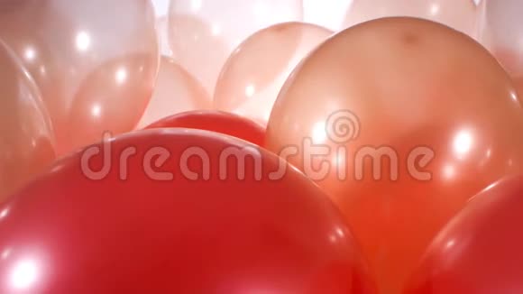 黄金红气球生日派对背景视频的预览图