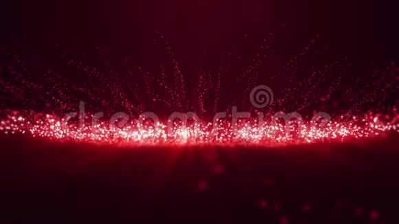 红色发光点粒子VJ环运动背景v2视频的预览图