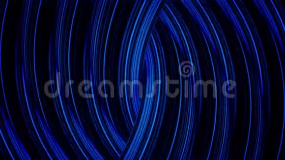 摘要动画的彩色闪烁霓虹灯线交叉在螺旋动画多彩的抽象视频的预览图