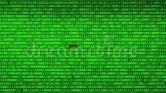 绿色二进制代码墙揭示EMAILATTACK数据矩阵背景视频的预览图