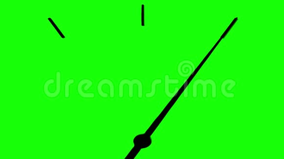 4K钟旋转在绿色屏幕上观看动画视频的预览图