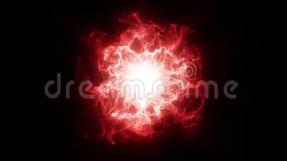 带有波浪和火花图形元素的红色能量核心视频的预览图