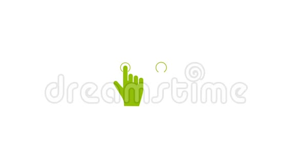 绿色手光标动画点击图标视频的预览图