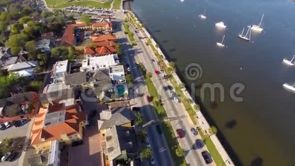 A1A和佛罗里达圣奥古斯丁的空中录像视频的预览图