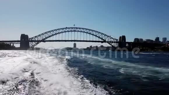 澳洲渡轮悉尼海港大桥景观视频的预览图