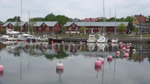 六月早晨汉科港的城市景色芬兰视频的预览图