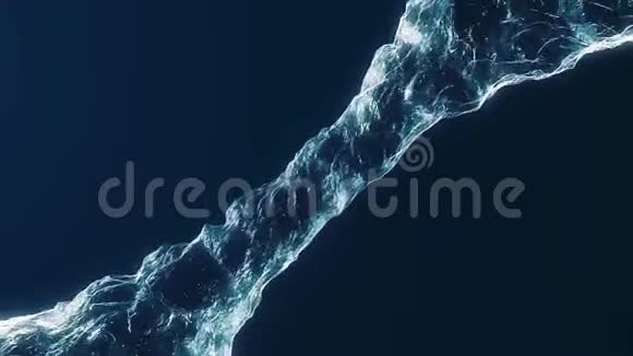 白色背景下美丽的水轮蓝色管孤立的透明旋流与阿尔法哑光流动视频的预览图