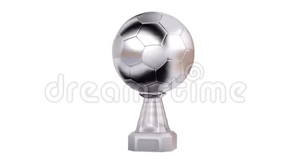 无限旋转的足球银奖杯正面视频的预览图