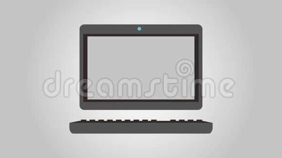 笔记本电脑注意标志高清动画视频的预览图