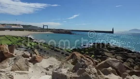 西班牙安达的塔里法2016年4月16日非洲大陆的景色从塔里法镇的摩洛哥海岸视频的预览图