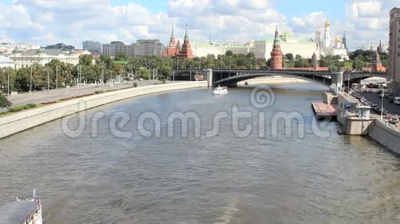 莫斯科河和克里姆林宫河岸视频的预览图