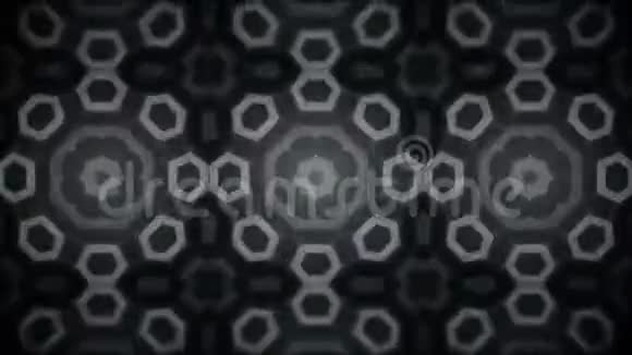 几何抽象曼陀罗在背景环银图案视频的预览图
