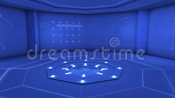 数码蓝背景数码蓝工作室视频的预览图