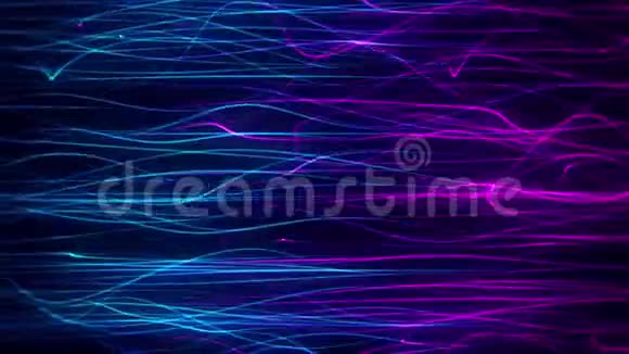 蓝色紫红色的马在风中饲养动画标志循环背景视频的预览图