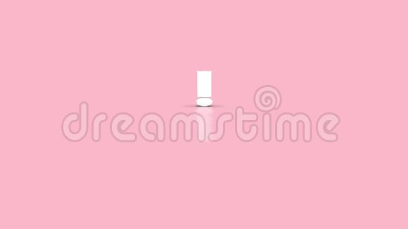 极简主义白色的感叹号符号向简单的粉红色紫色隔离的相机跳跃视频的预览图