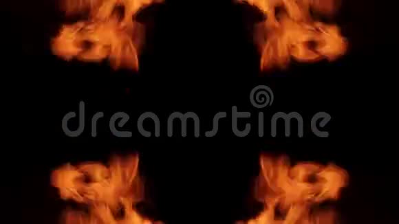 黑色背景上的火框视频的预览图