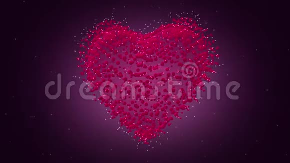 情人节心脏3D一段录像粒子的心脏视频的预览图
