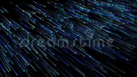 大自然蓝星空间运动视频暗色背景下的气流技术线运动概念视频的预览图