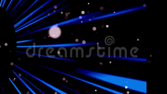 空间中许多抽象的小紫罗兰粒子计算机生成抽象背景三维渲染视频的预览图