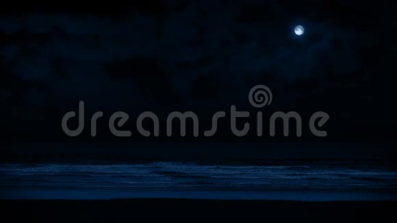 月光下的海滩视频的预览图