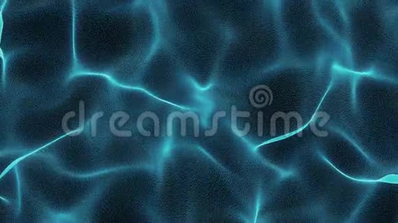 抽象流动光滑分形波背景像水一样的无缝循环动画视频的预览图