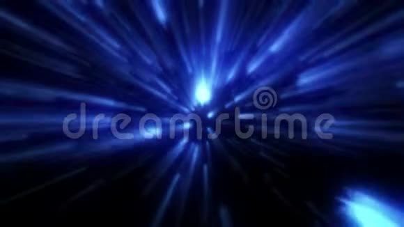 蓝色闪烁的光在透视中划过视频的预览图