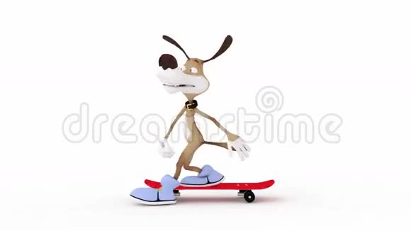 滑板上的3D狗视频的预览图