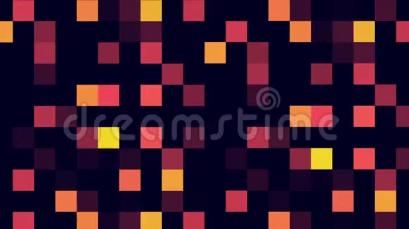 抽象闪亮的光像素块移动背景抽象像素块移动视频的预览图