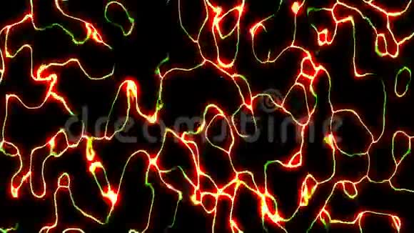 神经元细胞发光突触和神经元细胞发出电子化学信号的三维概念图解视频的预览图
