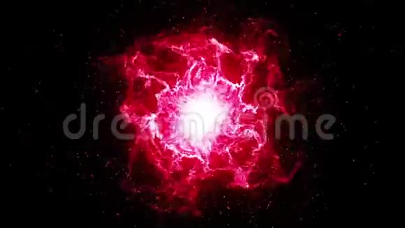 大爆炸大红色爆炸的空间大爆炸宇宙的起源天文循环背景视频的预览图