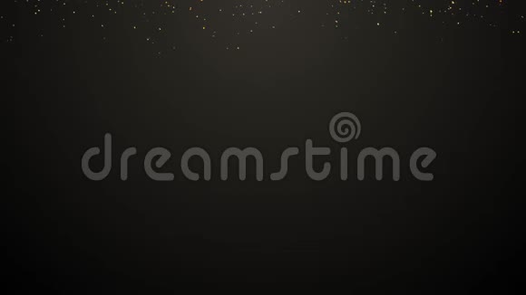 黑色背景下彩色粒子模拟金的抽象背景视频的预览图