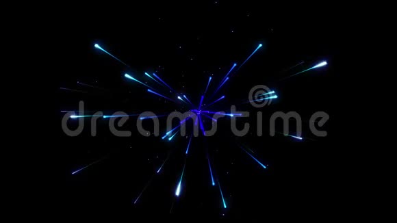 蓝色粒子烟花背景视频的预览图