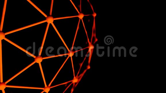 网络原子模型表面近景商业或科学概念三维渲染视频的预览图