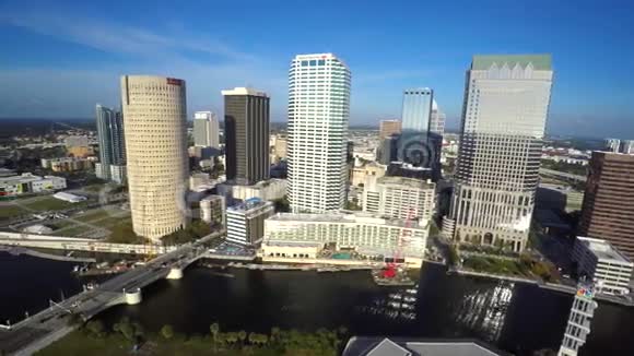 佛罗里达州坦帕市中心空中4k视频视频的预览图