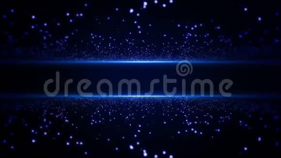 粒子蓝色抽象光运动标题技术动画循环背景视频的预览图
