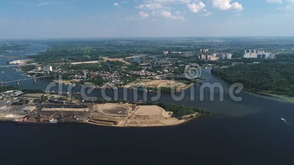 伏尔加河和轮回的空中景色视频的预览图