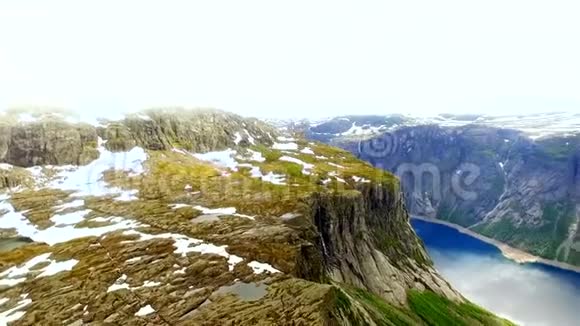 挪威挪威美丽的风景峡湾视频的预览图