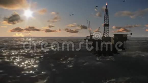 海上石油钻井平台视频的预览图
