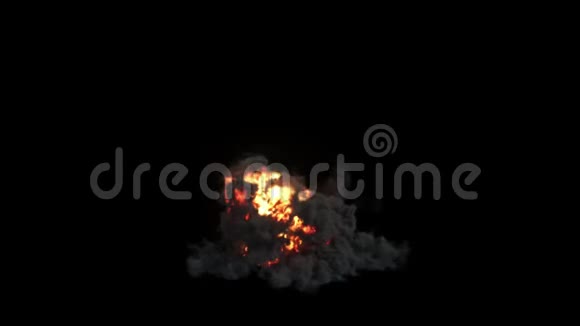 火灾爆炸伴浓重烟视频的预览图