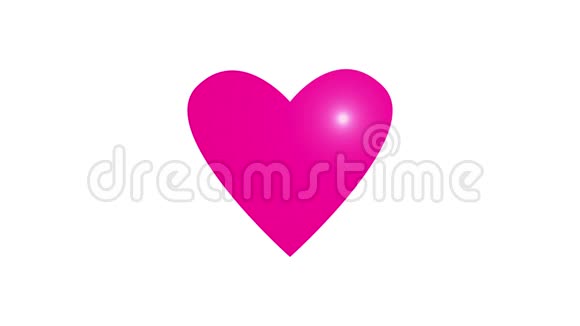 粉红色的心的形状随着灯光而生长和闪光从黑色到白色的面具无缝环视频的预览图